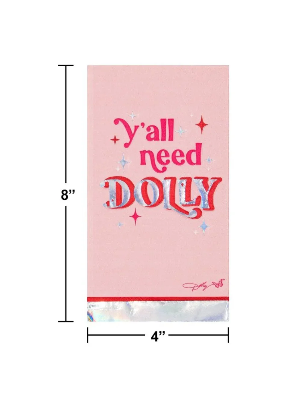 Dolly Parton Pink & Silver Holo Foil 